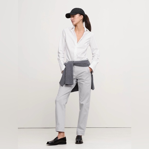 NWT Banana Republic Riley II Tailored Black Shirt Size 4 Petite - Picture 2 of 9